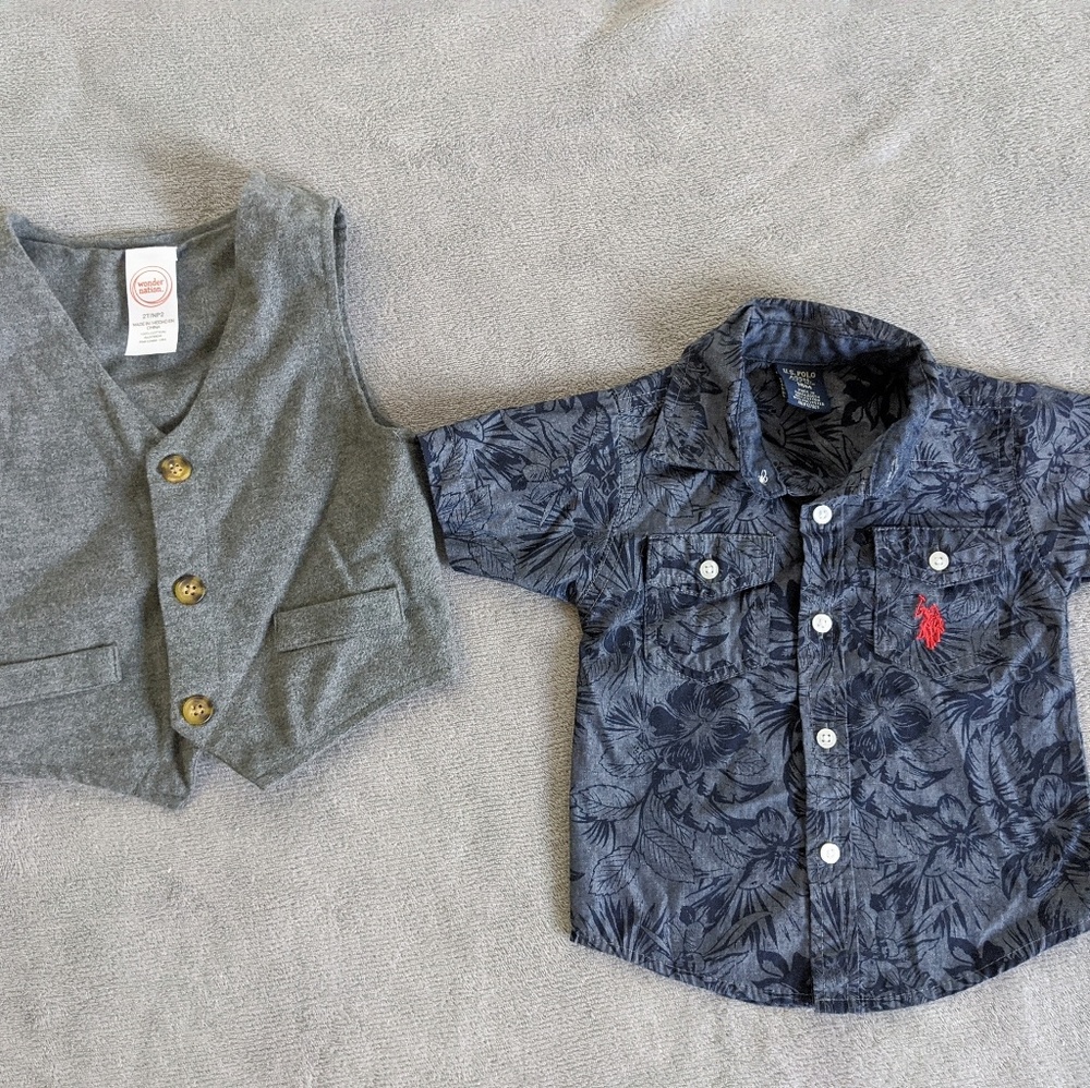 Polo button up short sleeve shirt